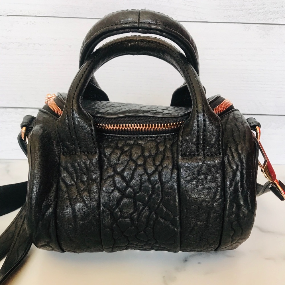 ALEXANDER WANG- Mini Rockie Blk Rose Gold Hardware